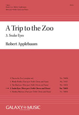 A Trip to the Zoo: 3. Snake Eyes Three-Part Treble choral sheet music cover